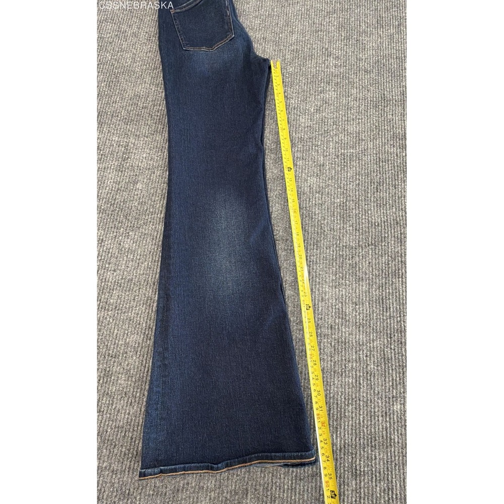Express Women's Dark Wash Blue High Rise Flare Jeans Sz 8L NWT - Picture 10 of 10